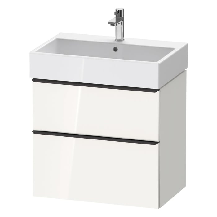 Duravit D-Neo Waschtischunterbau 68,4 x 62,5 cm, 2 Auszüge, Griff diamantschwarz