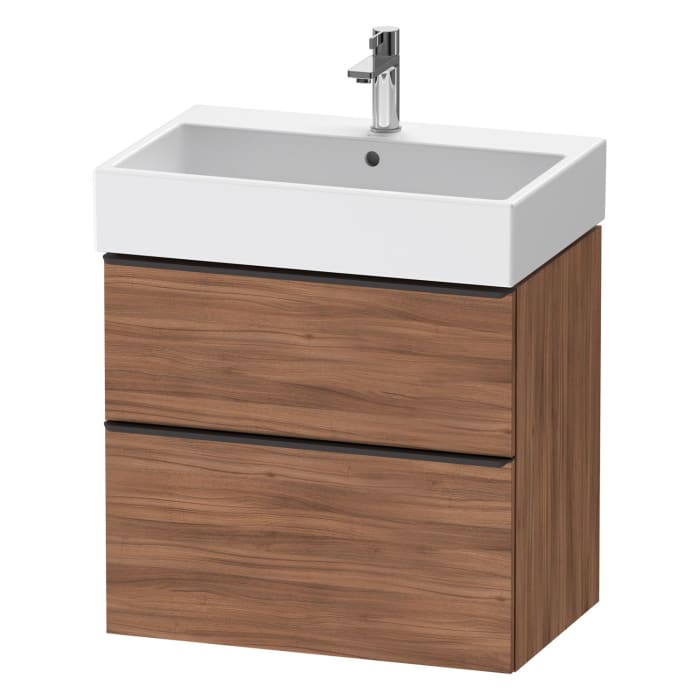 Duravit D-Neo Waschtischunterbau 68,4 x 62,5 cm, 2 Auszüge, Griff diamantschwarz