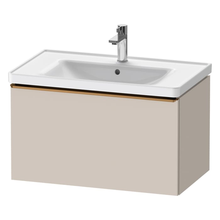 Duravit D-Neo Waschtischunterbau 78,4 x 44 cm, 1 Auszug, Griff bronze gebürstet