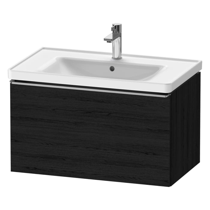 Duravit D-Neo Waschtischunterbau 78,4 x 44 cm, 1 Auszug, Griff edelstahl gebürstet