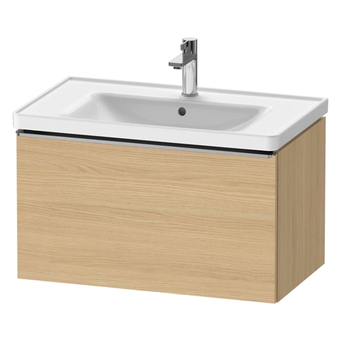 Duravit D-Neo Waschtischunterbau 78,4 x 44 cm, 1 Auszug, Griff edelstahl gebürstet