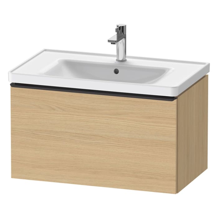Duravit D-Neo Waschtischunterbau 78,4 x 44 cm, 1 Auszug, Griff diamantschwarz