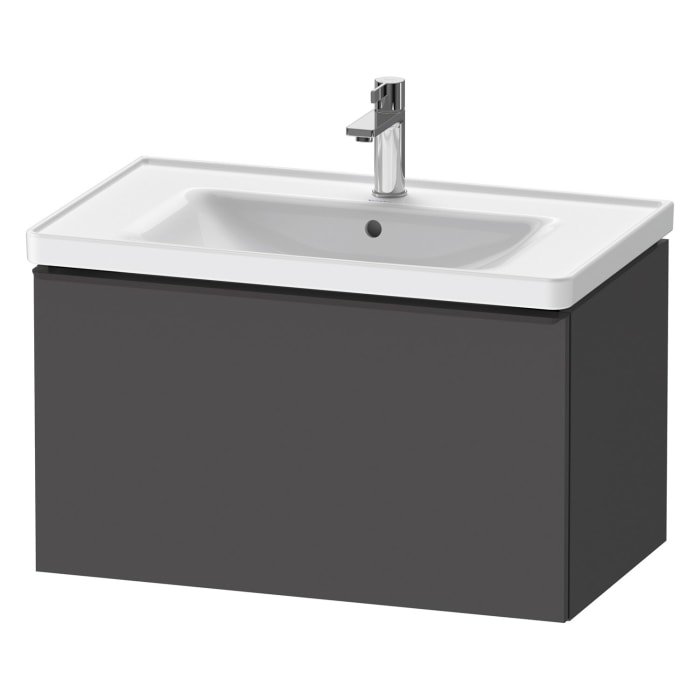 Duravit D-Neo Waschtischunterbau 78,4 x 44 cm, 1 Auszug, Griff diamantschwarz