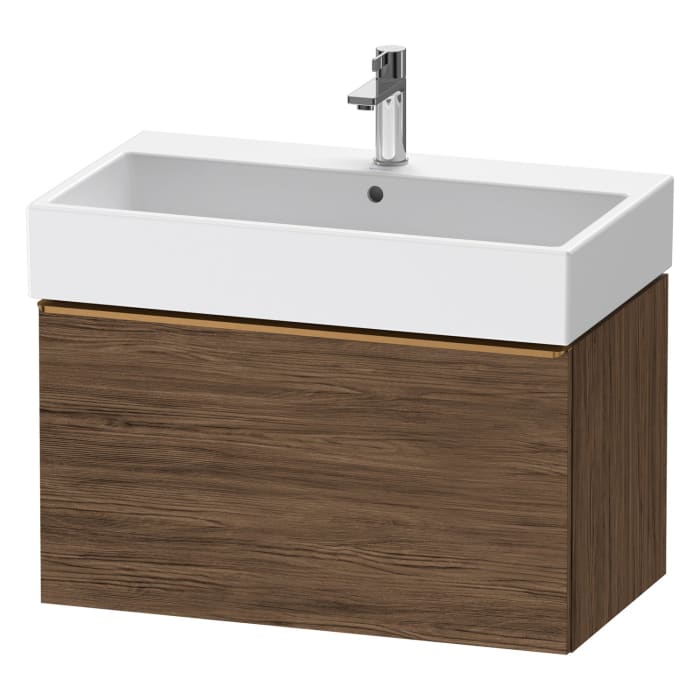 Duravit D-Neo Waschtischunterbau 78,4 x 44 cm, 1 Auszug, Griff bronze gebürstet
