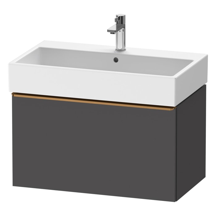 Duravit D-Neo Waschtischunterbau 78,4 x 44 cm, 1 Auszug, Griff bronze gebürstet