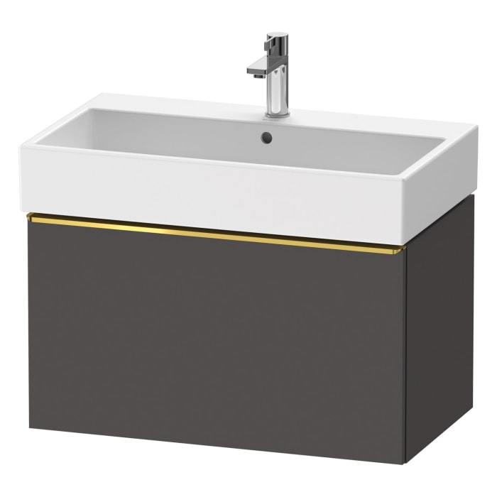 Duravit D-Neo Waschtischunterbau 78,4 x 44 cm, 1 Auszug, Griff gold poliert