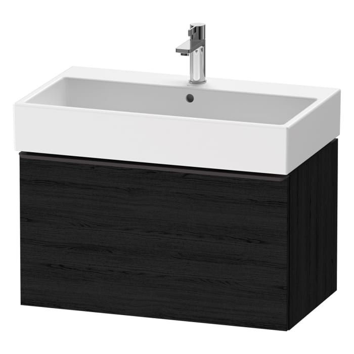 Duravit D-Neo Waschtischunterbau 78,4 x 44 cm, 1 Auszug, Griff diamantschwarz