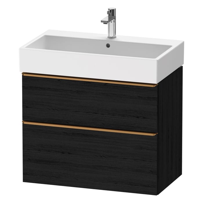 Duravit D-Neo Waschtischunterbau 78,4 x 62,5 cm, 2 Auszüge, Griff bronze gebürstet