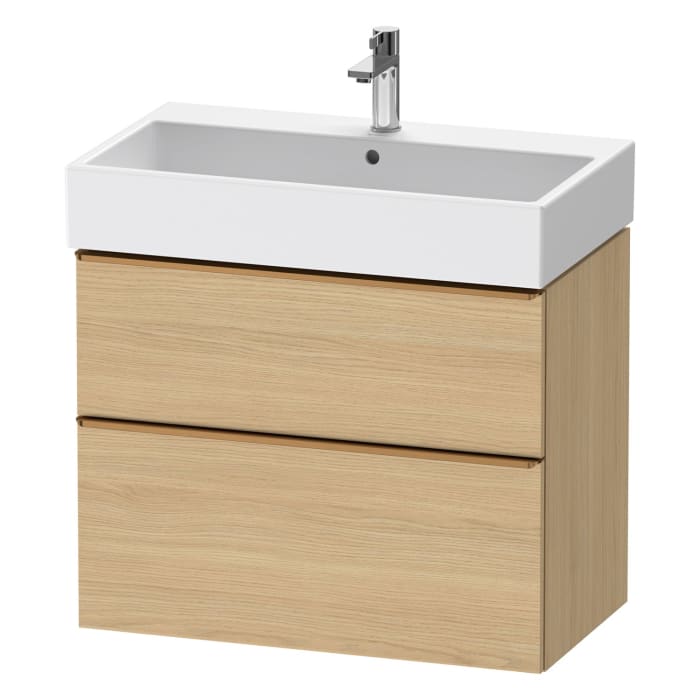 Duravit D-Neo Waschtischunterbau 78,4 x 62,5 cm, 2 Auszüge, Griff bronze gebürstet