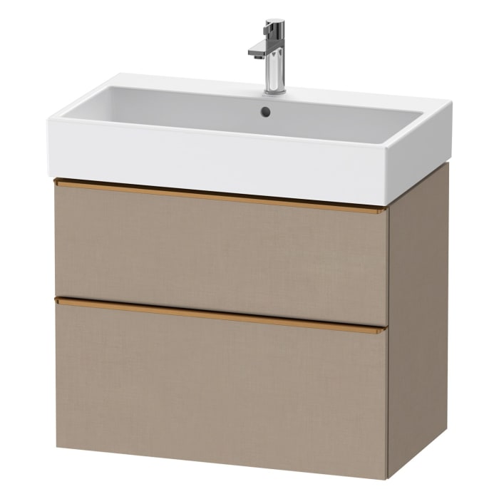 Duravit D-Neo Waschtischunterbau 78,4 x 62,5 cm, 2 Auszüge, Griff bronze gebürstet