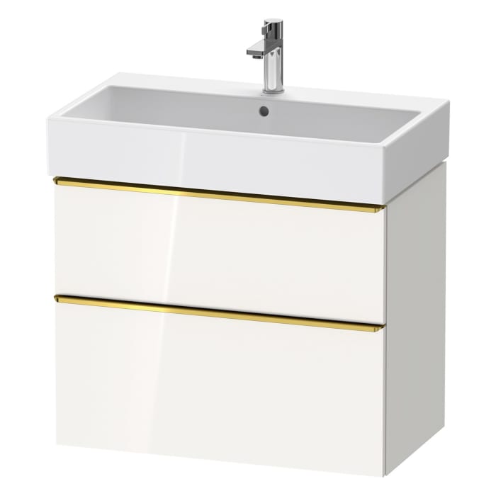 Duravit D-Neo Waschtischunterbau 78,4 x 62,5 cm, 2 Auszüge, Griff gold poliert