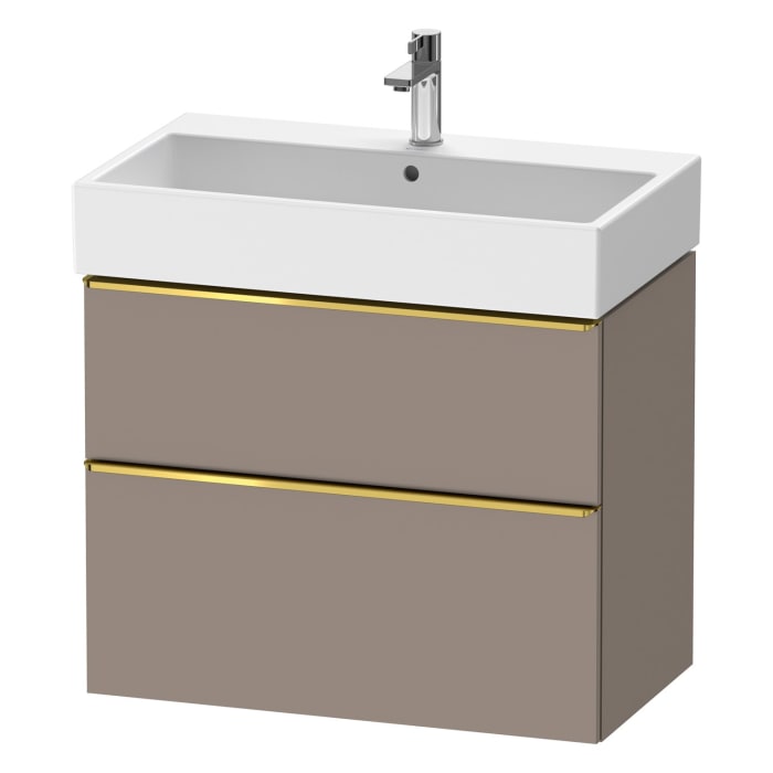 Duravit D-Neo Waschtischunterbau 78,4 x 62,5 cm, 2 Auszüge, Griff gold poliert