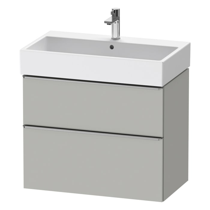 Duravit D-Neo Waschtischunterbau 78,4 x 62,5 cm, 2 Auszüge, Griff edelstahl gebürstet