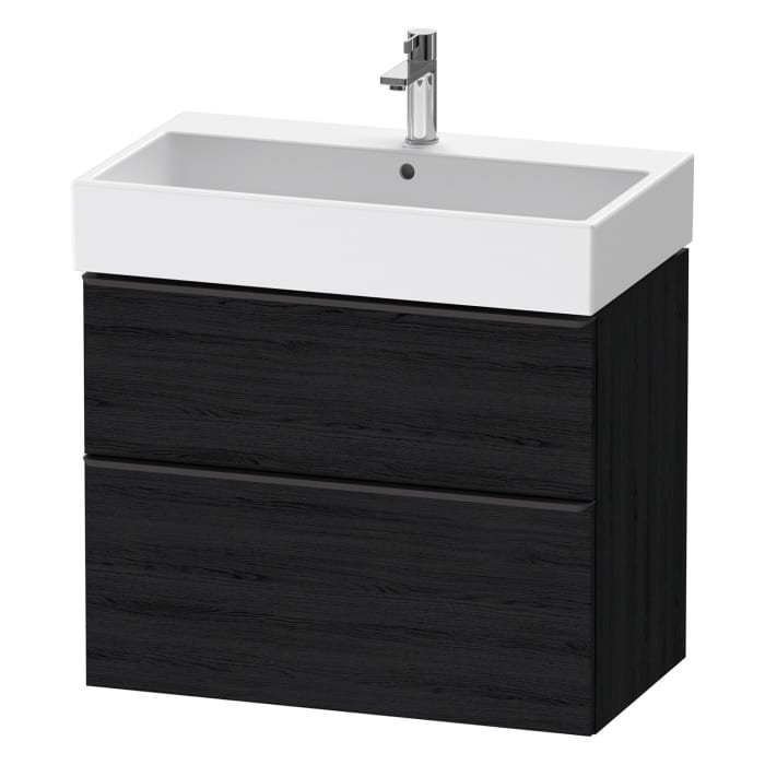 Duravit D-Neo Waschtischunterbau 78,4 x 62,5 cm, 2 Auszüge, Griff diamantschwarz