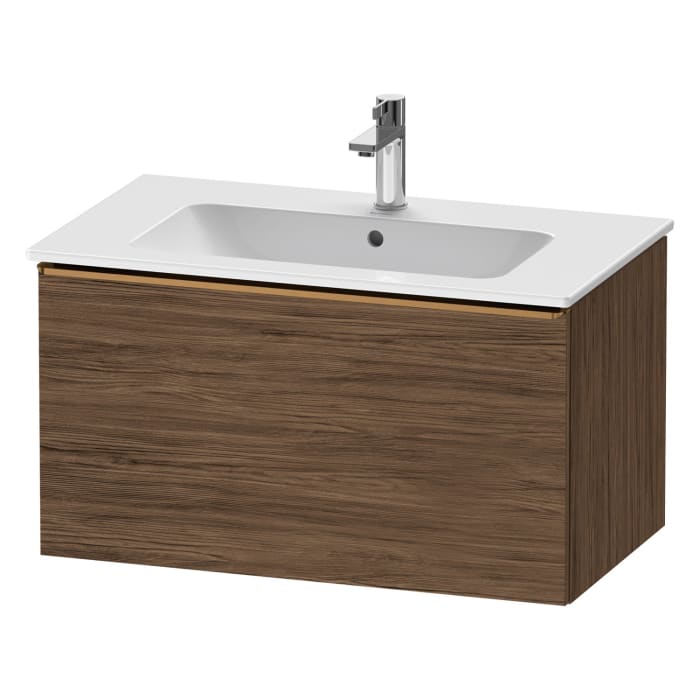 Duravit D-Neo Waschtischunterbau 81 x 44 cm, 1 Auszug, Griff bronze gebürstet