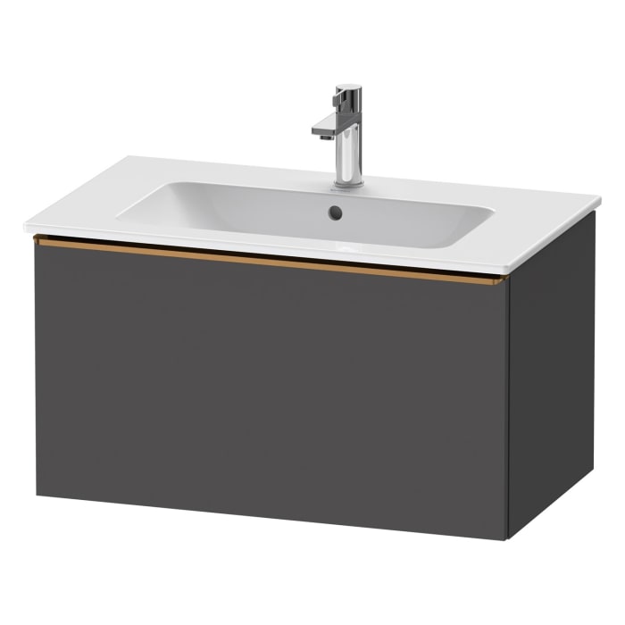 Duravit D-Neo Waschtischunterbau 81 x 44 cm, 1 Auszug, Griff bronze gebürstet