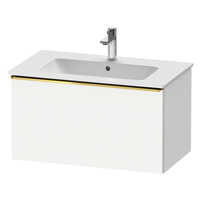 Duravit D-Neo Waschtischunterbau 81 x 44 cm, 1 Auszug, Griff gold poliert