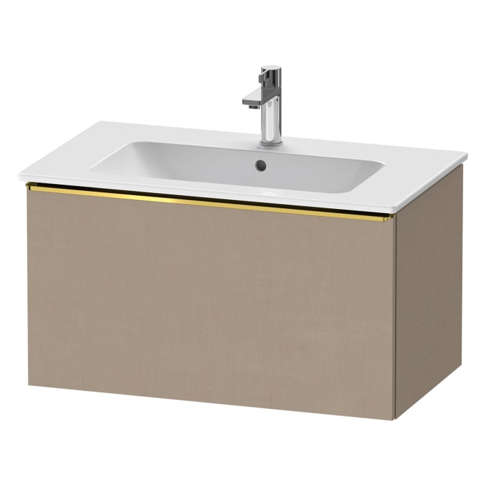 Duravit D-Neo Waschtischunterbau 81 x 44 cm, 1 Auszug, Griff gold poliert