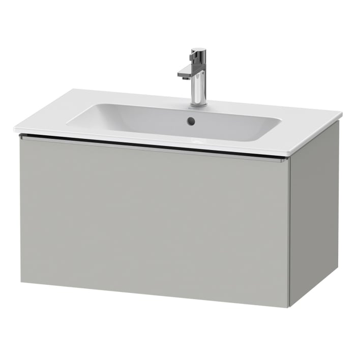 Duravit D-Neo Waschtischunterbau 81 x 44 cm, 1 Auszug, Griff edelstahl gebürstet