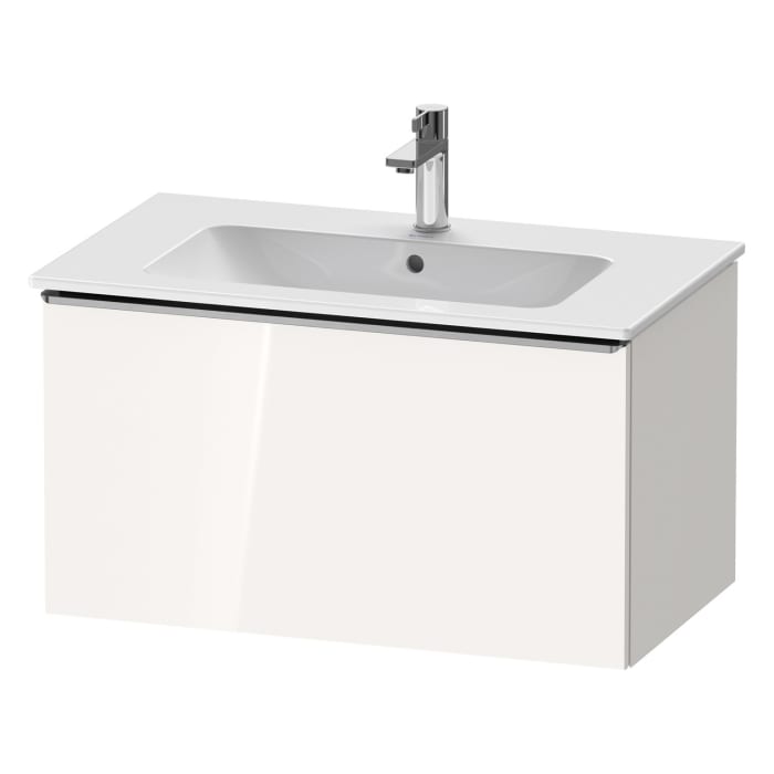 Duravit D-Neo Waschtischunterbau 81 x 44 cm, 1 Auszug, Griff edelstahl gebürstet