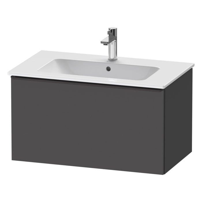 Duravit D-Neo Waschtischunterbau 81 x 44 cm, 1 Auszug, Griff diamantschwarz