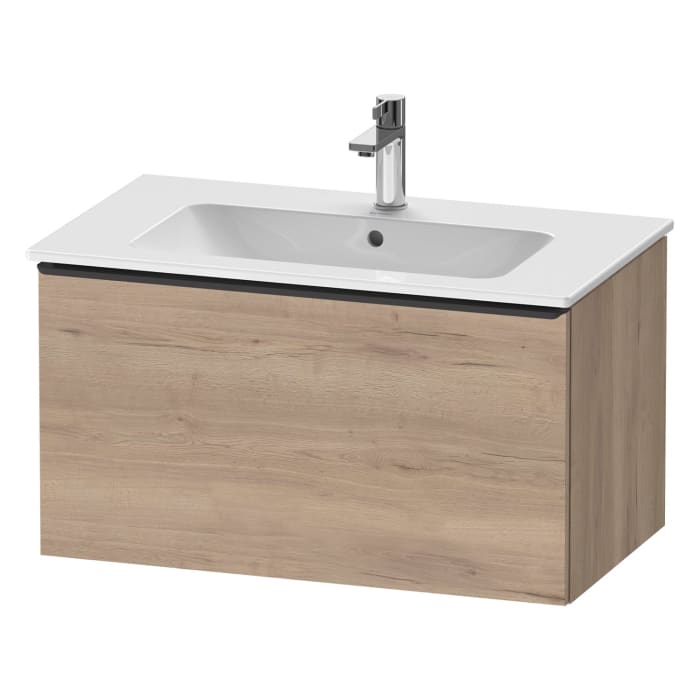 Duravit D-Neo Waschtischunterbau 81 x 44 cm, 1 Auszug, Griff diamantschwarz
