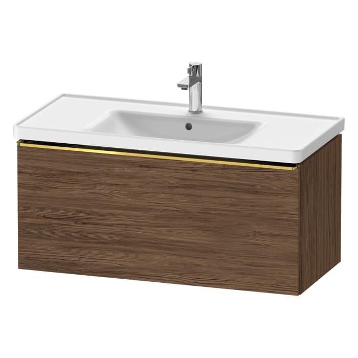 Duravit D-Neo Waschtischunterbau 98,4 x 44 cm, 1 Auszug, Griff gold poliert