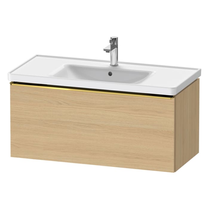 Duravit D-Neo Waschtischunterbau 98,4 x 44 cm, 1 Auszug, Griff gold poliert
