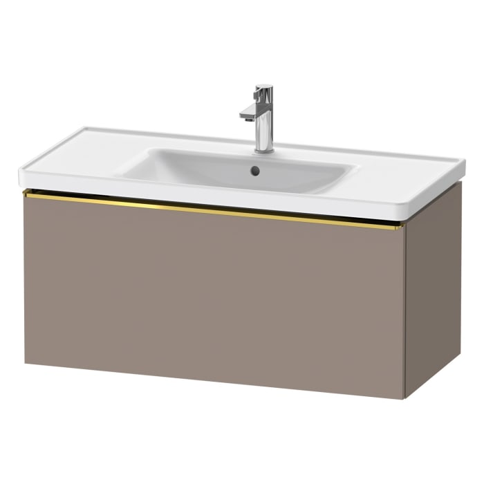 Duravit D-Neo Waschtischunterbau 98,4 x 44 cm, 1 Auszug, Griff gold poliert