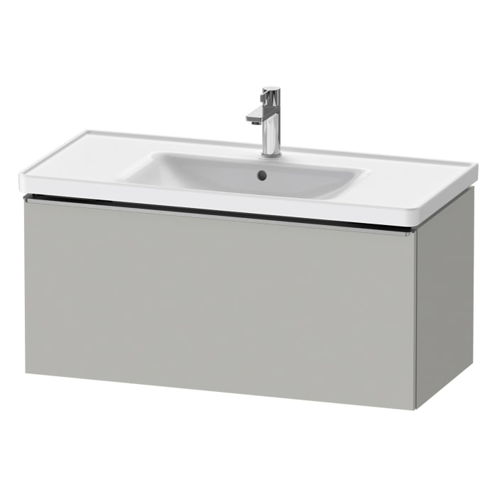 Duravit D-Neo Waschtischunterbau 98,4 x 44 cm, 1 Auszug, Griff edelstahl gebürstet