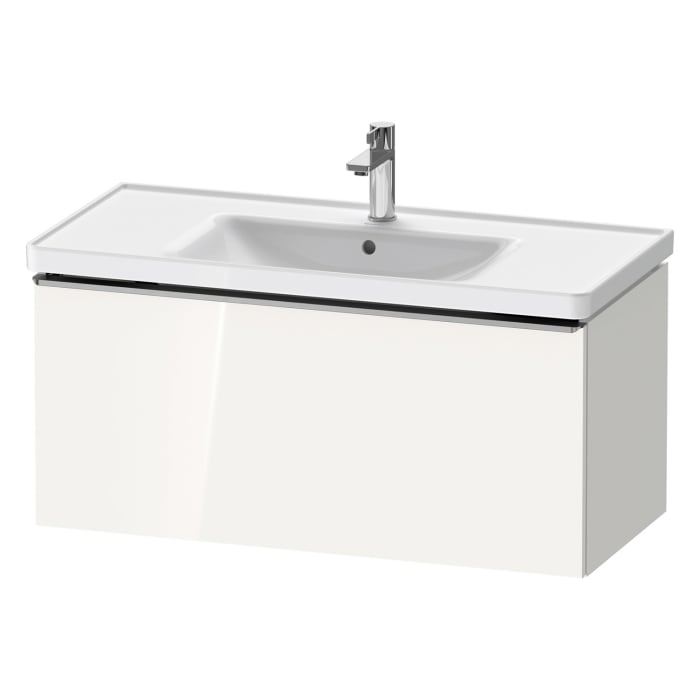 Duravit D-Neo Waschtischunterbau 98,4 x 44 cm, 1 Auszug, Griff edelstahl gebürstet