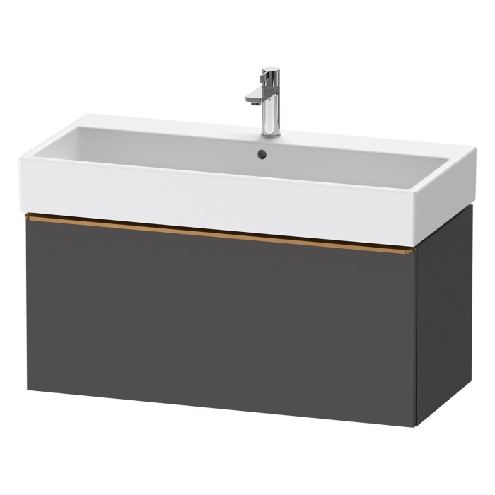 Duravit D-Neo Waschtischunterbau 98,4 x 44 cm, 1 Auszug, Griff bronze gebürstet