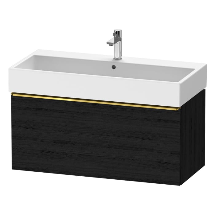 Duravit D-Neo Waschtischunterbau 98,4 x 44 cm, 1 Auszug, Griff gold poliert