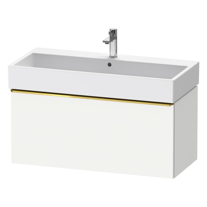 Duravit D-Neo Waschtischunterbau 98,4 x 44 cm, 1 Auszug, Griff gold poliert