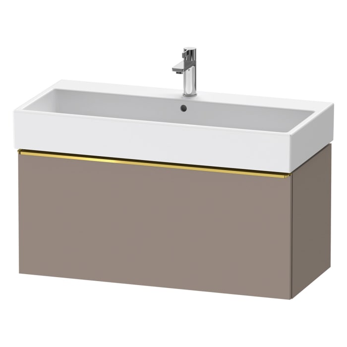 Duravit D-Neo Waschtischunterbau 98,4 x 44 cm, 1 Auszug, Griff gold poliert