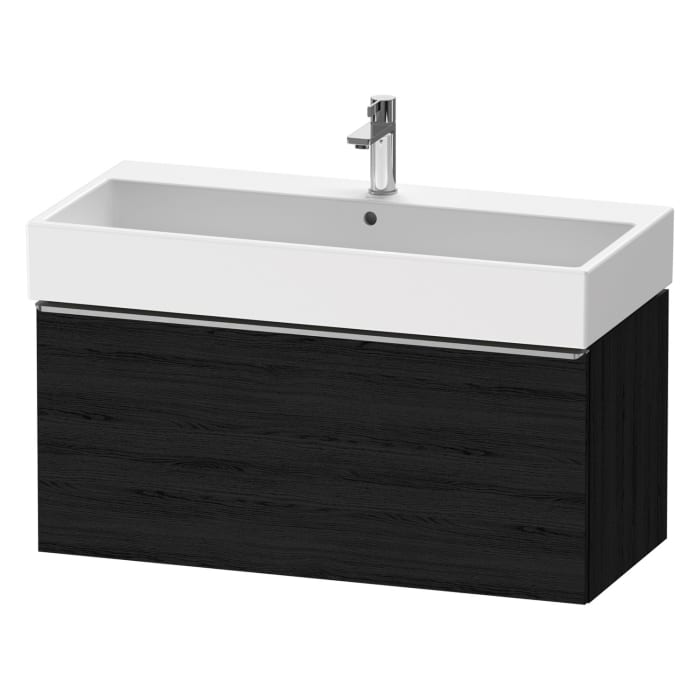 Duravit D-Neo Waschtischunterbau 98,4 x 44 cm, 1 Auszug, Griff edelstahl gebürstet