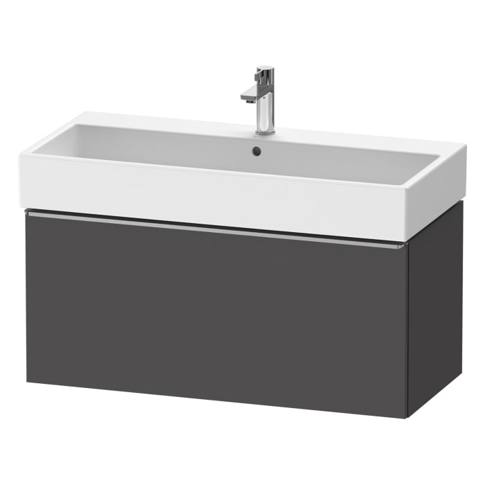 Duravit D-Neo Waschtischunterbau 98,4 x 44 cm, 1 Auszug, Griff edelstahl gebürstet