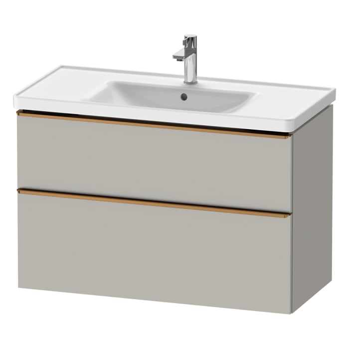Duravit D-Neo Waschtischunterbau 98,4 x 62,5 cm, 2 Auszüge, Griff bronze gebürstet