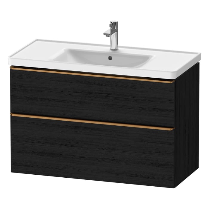 Duravit D-Neo Waschtischunterbau 98,4 x 62,5 cm, 2 Auszüge, Griff bronze gebürstet