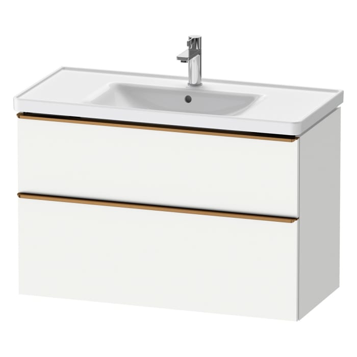 Duravit D-Neo Waschtischunterbau 98,4 x 62,5 cm, 2 Auszüge, Griff bronze gebürstet