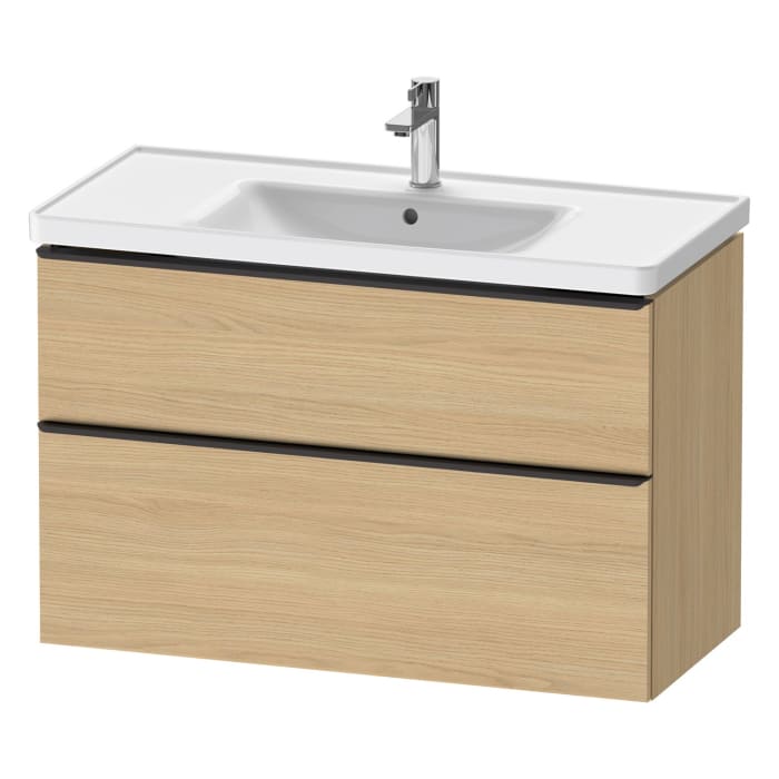 Duravit D-Neo Waschtischunterbau 98,4 x 62,5 cm, 2 Auszüge, Griff diamantschwarz