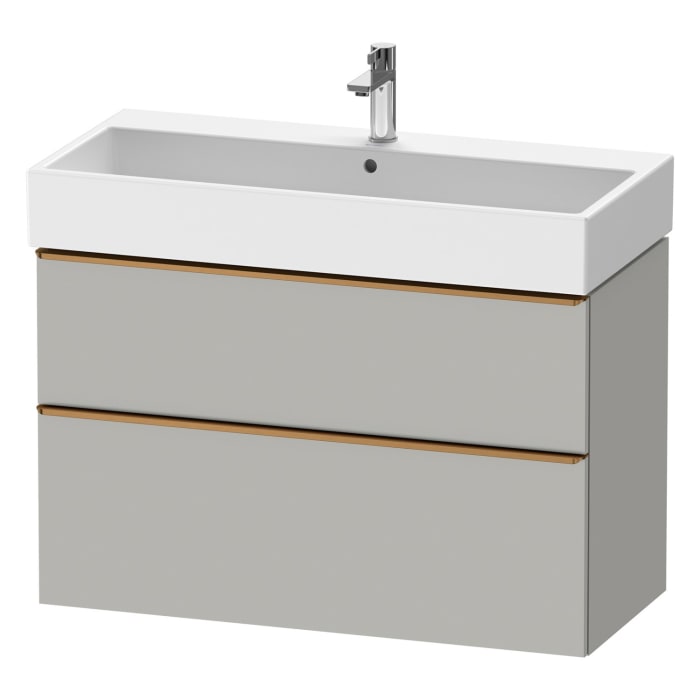 Duravit D-Neo Waschtischunterbau 98,4 x 62,5 cm, 2 Auszüge, Griff bronze gebürstet
