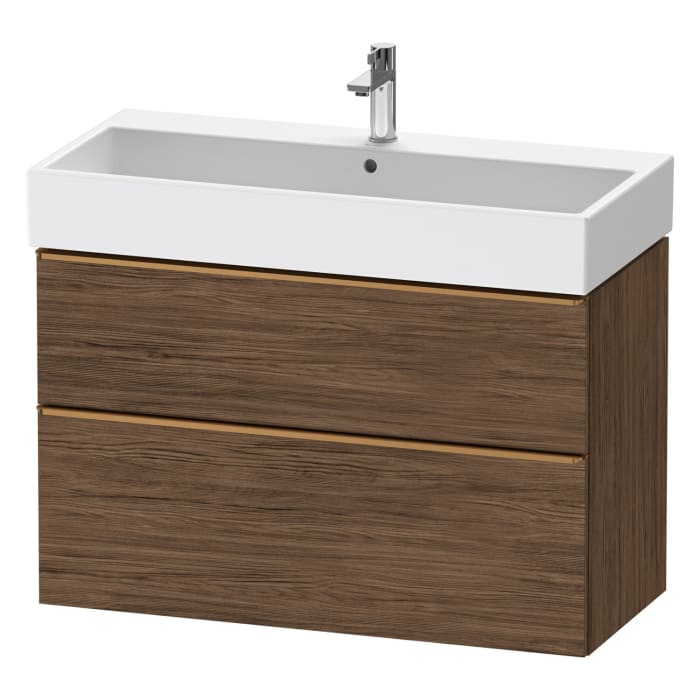 Duravit D-Neo Waschtischunterbau 98,4 x 62,5 cm, 2 Auszüge, Griff bronze gebürstet