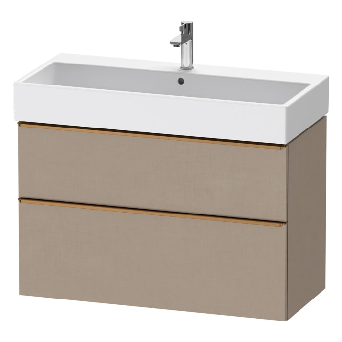 Duravit D-Neo Waschtischunterbau 98,4 x 62,5 cm, 2 Auszüge, Griff bronze gebürstet