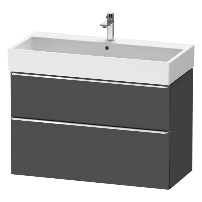 Duravit D-Neo Waschtischunterbau 98,4 x 62,5 cm, 2 Auszüge, Griff chrom