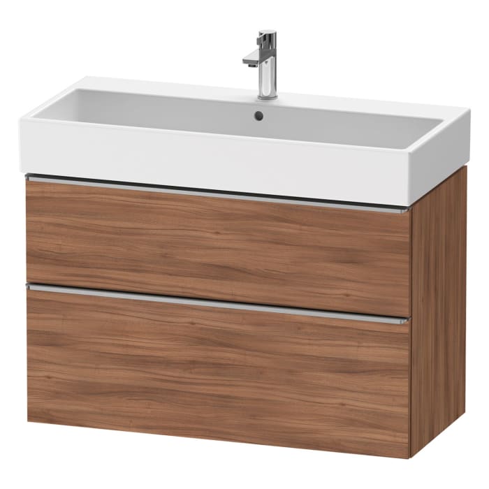 Duravit D-Neo Waschtischunterbau 98,4 x 62,5 cm, 2 Auszüge, Griff edelstahl gebürstet