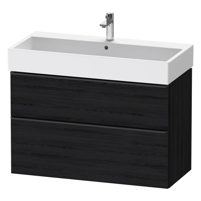Duravit D-Neo Waschtischunterbau 98,4 x 62,5 cm, 2 Auszüge, Griff diamantschwarz