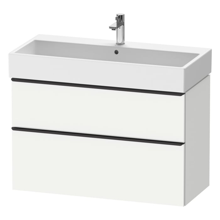 Duravit D-Neo Waschtischunterbau 98,4 x 62,5 cm, 2 Auszüge, Griff diamantschwarz