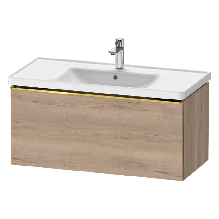 Duravit D-Neo Waschtischunterbau 98,4 x 44 cm, 1 Auszug, Griff gold poliert