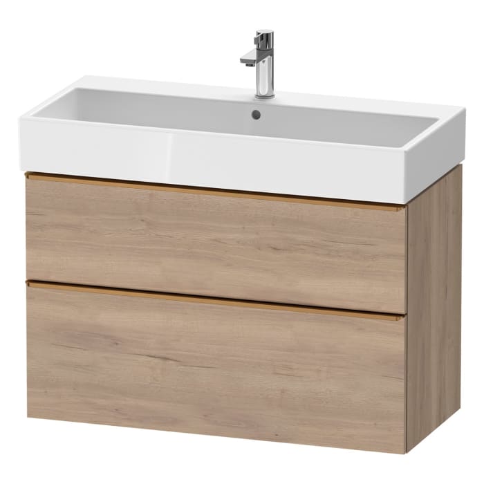 Duravit D-Neo Waschtischunterbau 98,4 x 62,5 cm, 2 Auszüge, Griff bronze gebürstet